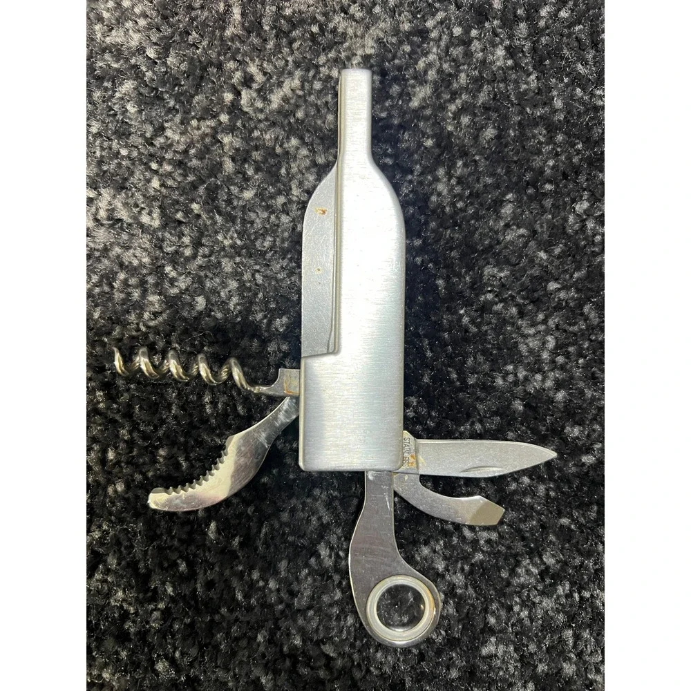 BTG Wine Bottle Opener Multi Tool Corkscrew Knife Barware‎ Bartender Gift
